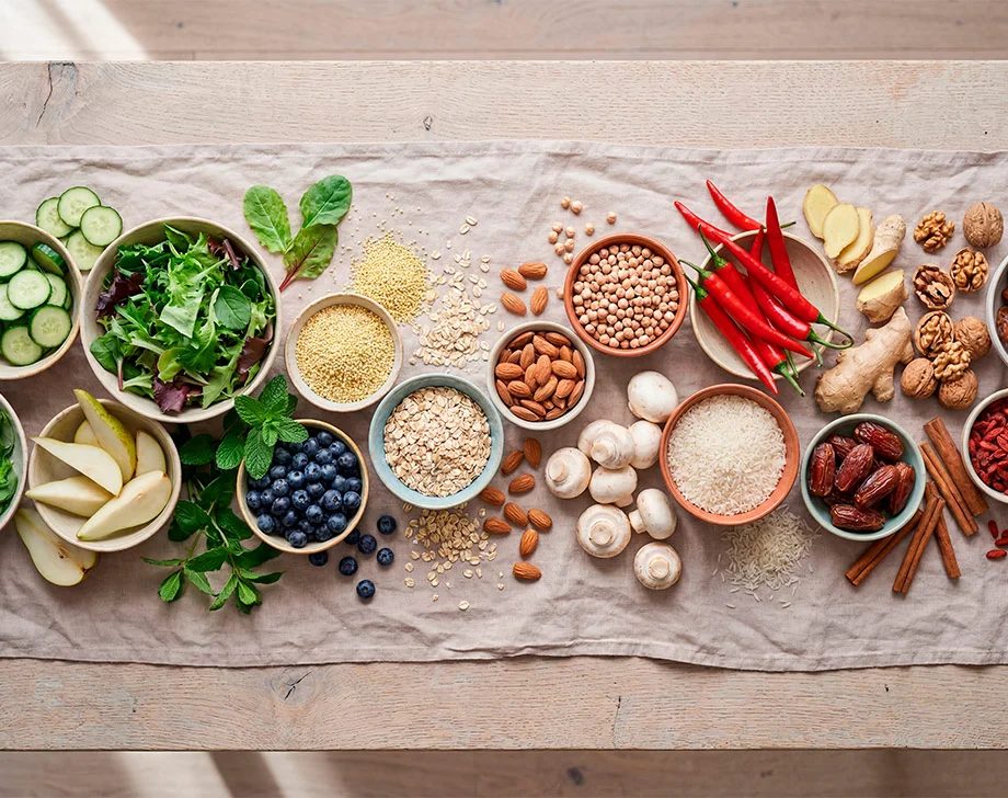 Aliments frais et ingrédients de la diététique chinoise